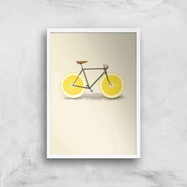 Citrus Lemon Art Print - A2 - White Frame on Productcaster.