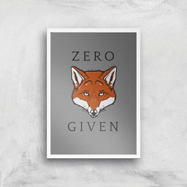 Zero Fox Given Art Print - A2 - White Frame on Productcaster.