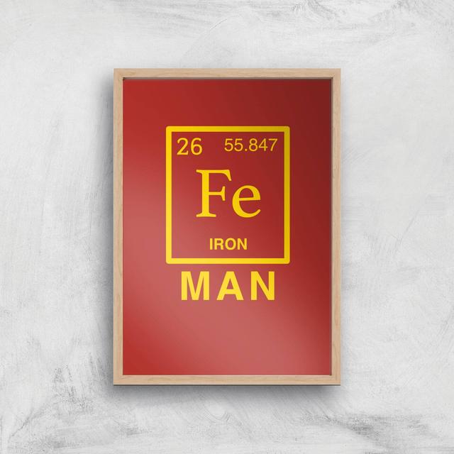 Fe Man Art Print - A2 - Wood Frame on Productcaster.