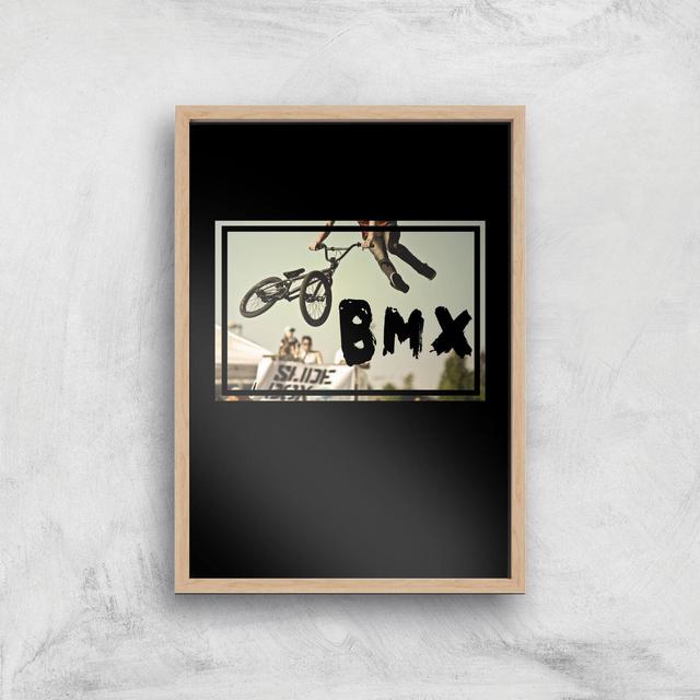 BMX Jump Art Print - A2 - Wood Frame on Productcaster.