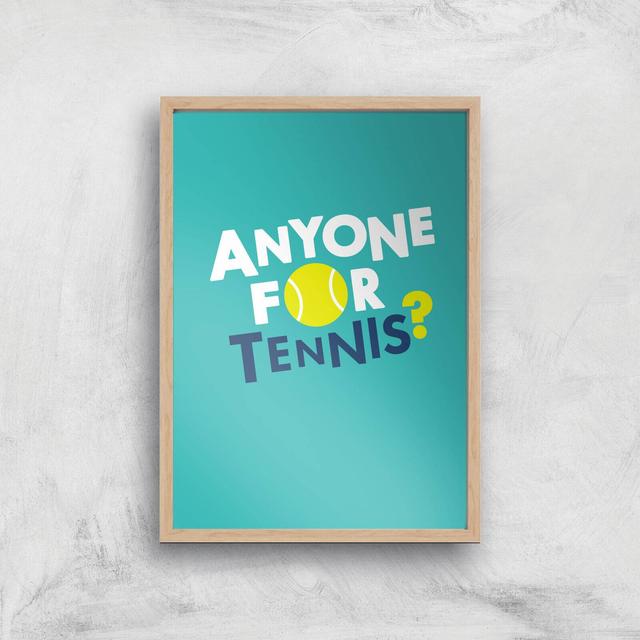 Anyone For Tennis Art Print - A2 - Wood Frame on Productcaster.