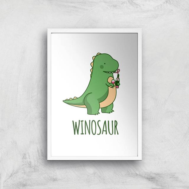 Winosaur Art Print - A2 - Wood Frame on Productcaster.