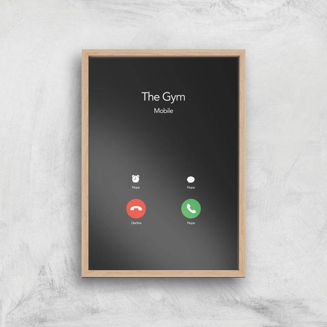 Gym Calling Art Print - A2 - Wood Frame on Productcaster.