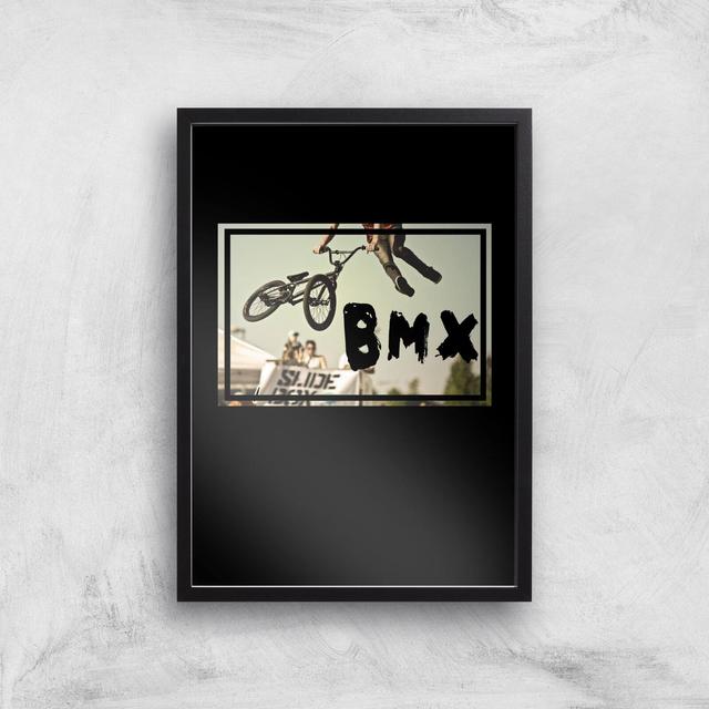 BMX Jump Art Print - A3 - Black Frame on Productcaster.