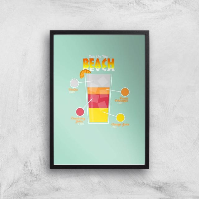 Infographic Sex On The Beach Art Print - A3 - Black Frame on Productcaster.