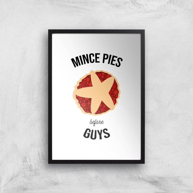 Mince Pies Before Guys Art Print - A3 - Black Frame on Productcaster.