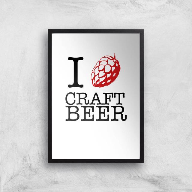 I Hop Craft Beer Art Print - A3 - Black Frame on Productcaster.