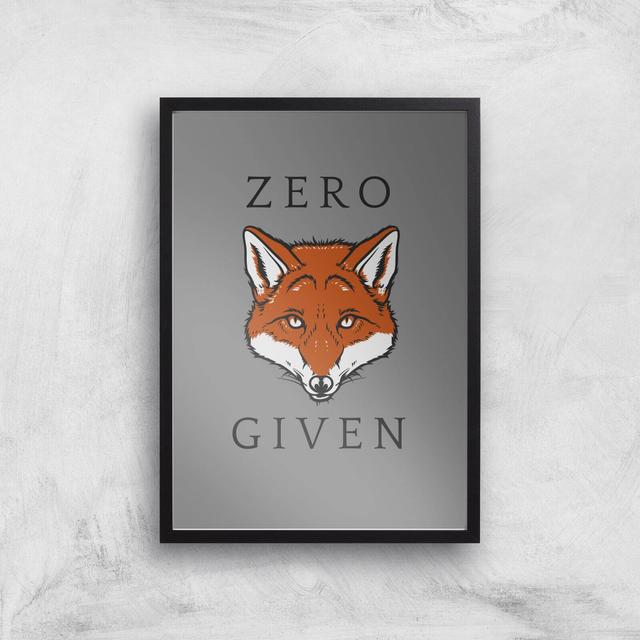 Zero Fox Given Art Print - A3 - Black Frame on Productcaster.