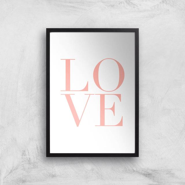 PlanetA444 LOVE Art Print - A3 - Black Frame on Productcaster.