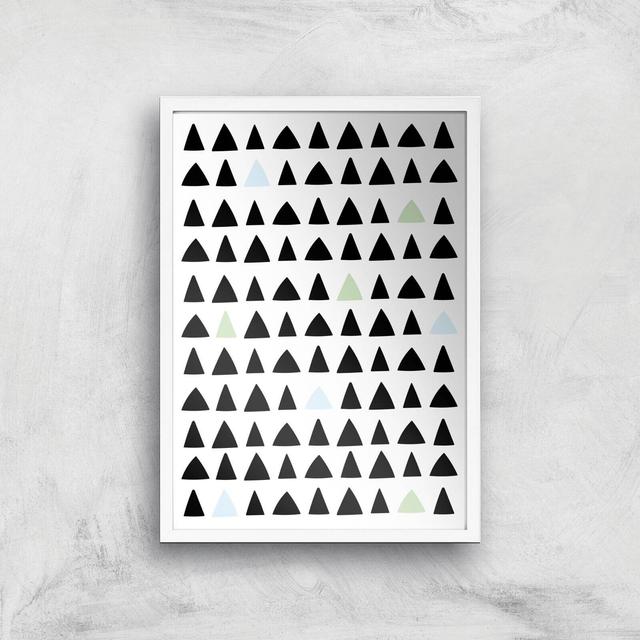 Triangles Art Print - A3 - White Frame on Productcaster.