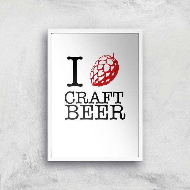 I Hop Craft Beer Art Print - A3 - White Frame on Productcaster.