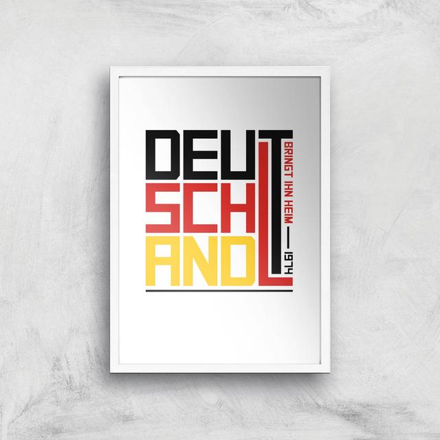 Deutschland Art Print - A3 - White Frame on Productcaster.