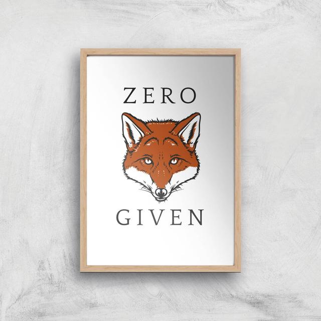 Zero Fox Given Art Print - A3 - Wood Frame on Productcaster.