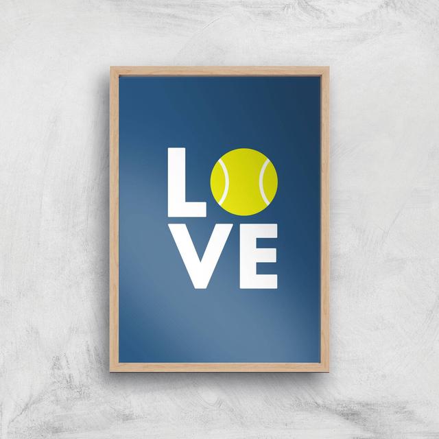 Love Tennis Art Print - A3 - Wood Frame on Productcaster.