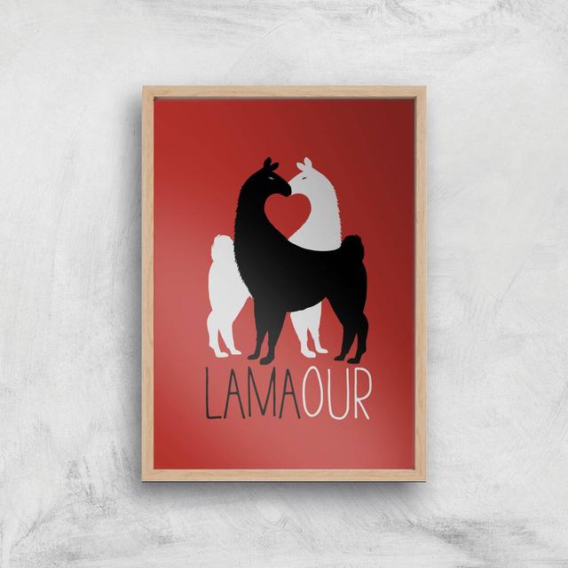 Lamaour Art Print - A3 - Wood Frame on Productcaster.