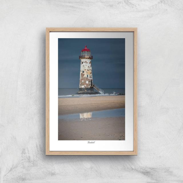 Talacre Lighthouse Giclée Art Print - A2 - Wooden Frame on Productcaster.