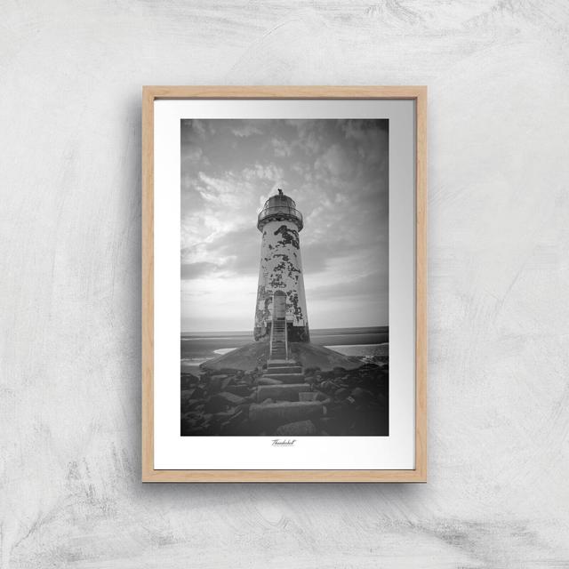 Talacre Lighthouse Giclée Art Print - A2 - Wooden Frame on Productcaster.