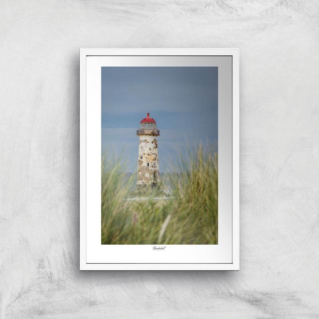 Talacre Lighthouse Giclée Art Print - A3 - White Frame on Productcaster.