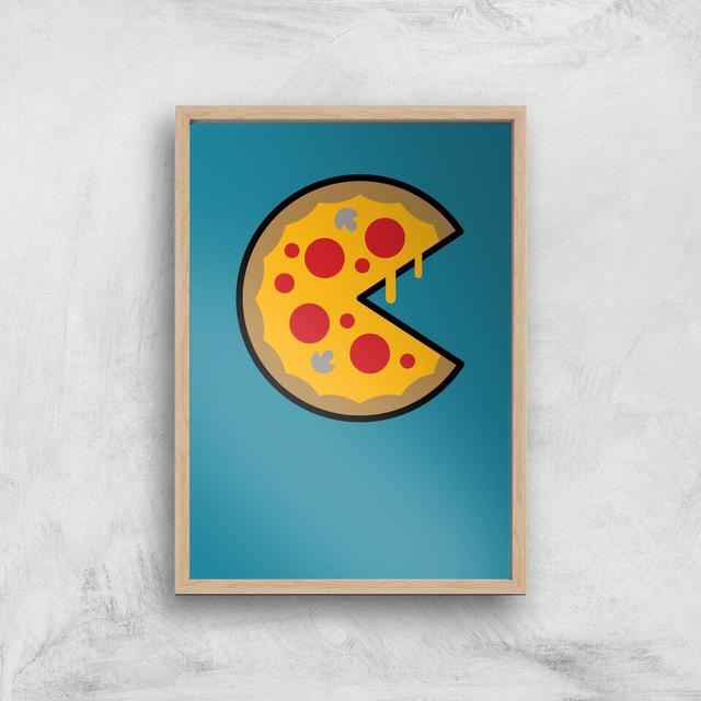 PIzza Art Print - A3 - Wood Frame on Productcaster.