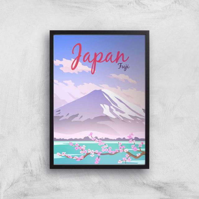 Visit... Japan Giclée Art Print - A3 - Black Frame on Productcaster.