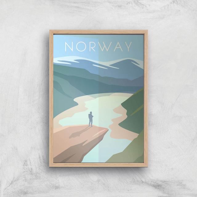 Visit... Norway Giclée Art Print - A3 - Wooden Frame on Productcaster.