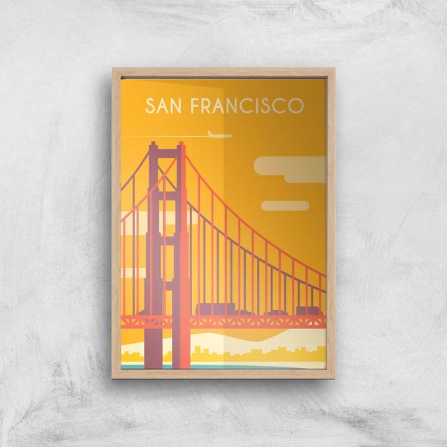 Visit... San Francisco Giclée Art Print - A4 - Wooden Frame on Productcaster.