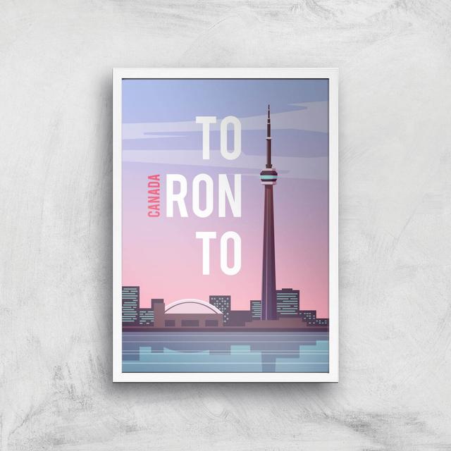 Visit... Toronto Giclée Art Print - A3 - White Frame on Productcaster.