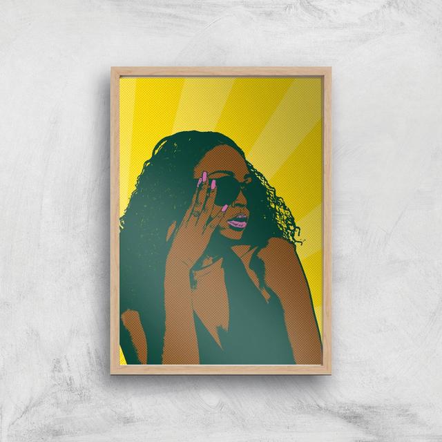 Summer Vibes Pop Inspired Giclée Art Print - A2 - Wooden Frame on Productcaster.