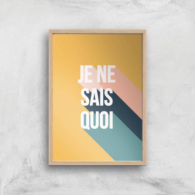 Je Ne Sais Quoi Giclée Art Print - A4 - Wooden Frame on Productcaster.