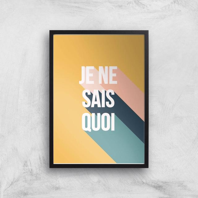 Je Ne Sais Quoi Giclée Art Print - A3 - Black Frame on Productcaster.