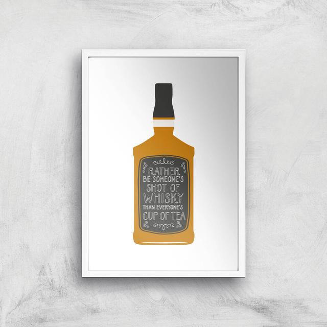 Shot Of Whiskey Giclée Art Print - A3 - White Frame on Productcaster.