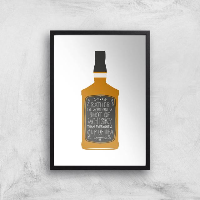 Shot Of Whiskey Giclée Art Print - A3 - Black Frame on Productcaster.