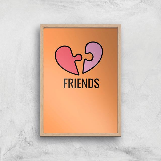 Friends Art Print - A4 - Wood Frame on Productcaster.