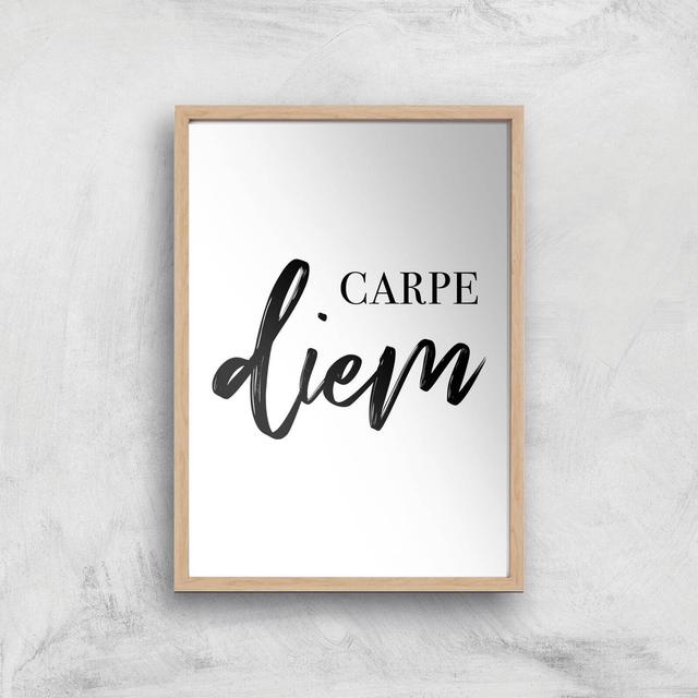 Carpe Diem Art Print - A4 - Wood Frame on Productcaster.