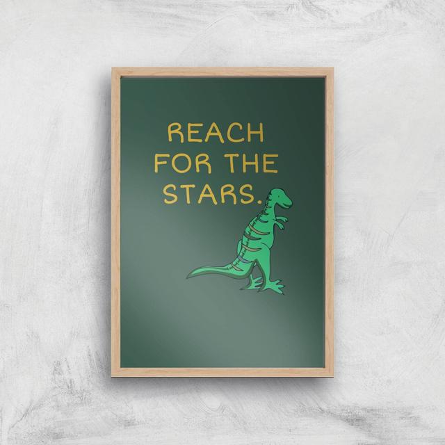 Reach For The Stars Art Print - A4 - Wood Frame on Productcaster.