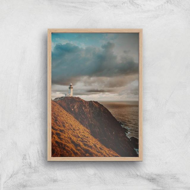 Liam Burleigh Lighthouse Art Print - A4 - Wood Frame on Productcaster.