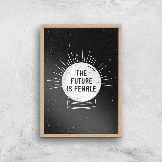 The Future Is Female Art Print - A4 - Wood Frame on Productcaster.