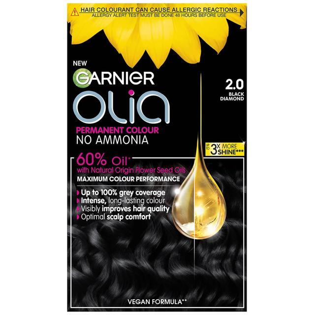 Garnier Olia Permanent Hair Dye (Various Shades) - 2.0 Black Diamond on Productcaster.