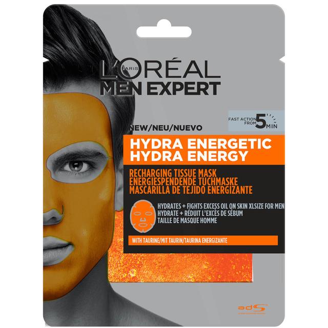 L'Oréal Paris Men Expert Hydra Energetic Tissue Mask 30g on Productcaster.