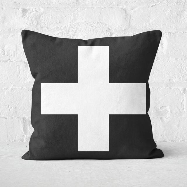 The Motivated Type Swiss Cross Square Cushion - 50x50cm - Soft Touch on Productcaster.