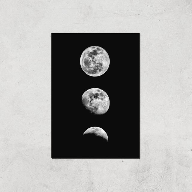 The Motivated Type Three Moon Phases Giclée Art Print - A4 - Print Only on Productcaster.