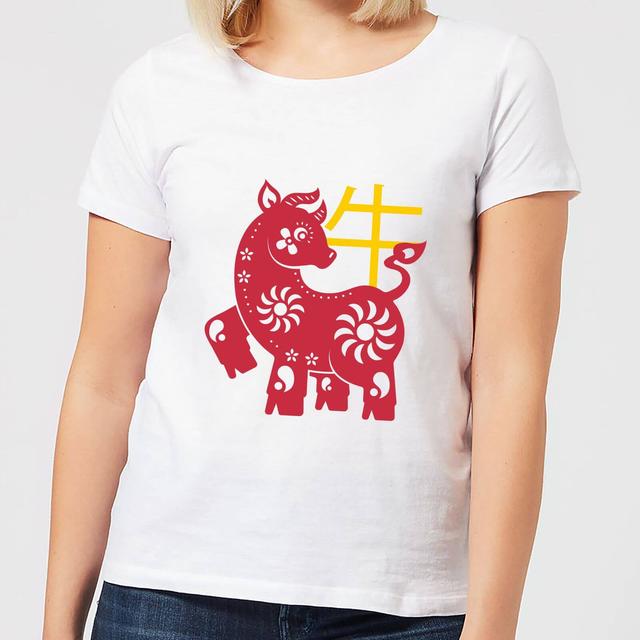 Chinese Zodiac Ox Women's T-Shirt - White - S - Weiß on Productcaster.