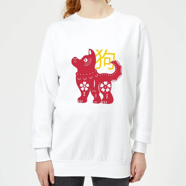 Chinese Zodiac Dog Women's Sweatshirt - White - L - Weiß on Productcaster.