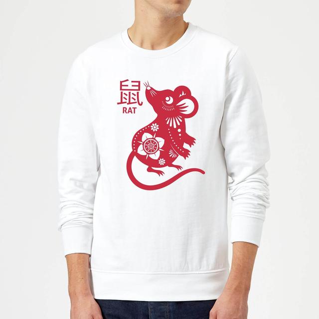 Year Of The Rat Sweatshirt - White - M - Weiß on Productcaster.