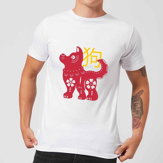 Chinese Zodiac Dog Men's T-Shirt - White - XL - Weiß on Productcaster.