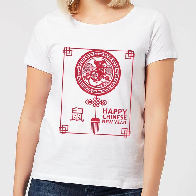 Happy Chinese New Year Red Women's T-Shirt - White - XXL - White on Productcaster.