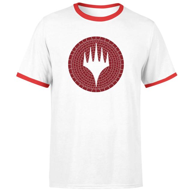 Magic: The Gathering Theros: Beyond Death Planeswalker Symbol Unisex Ringer T-Shirt - White/Red - XL on Productcaster.