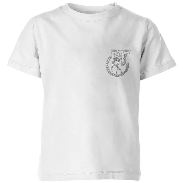 Magic: The Gathering Theros: Beyond Death Elspeth Mask Square Kids' T-Shirt - White - 7-8 Years on Productcaster.