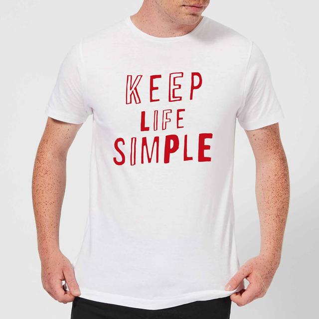 The Motivated Type Keep Life Simple Men's T-Shirt - White - S - Weiß on Productcaster.