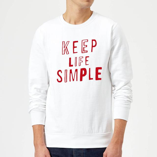 The Motivated Type Keep Life Simple Sweatshirt - White - XXL - Weiß on Productcaster.